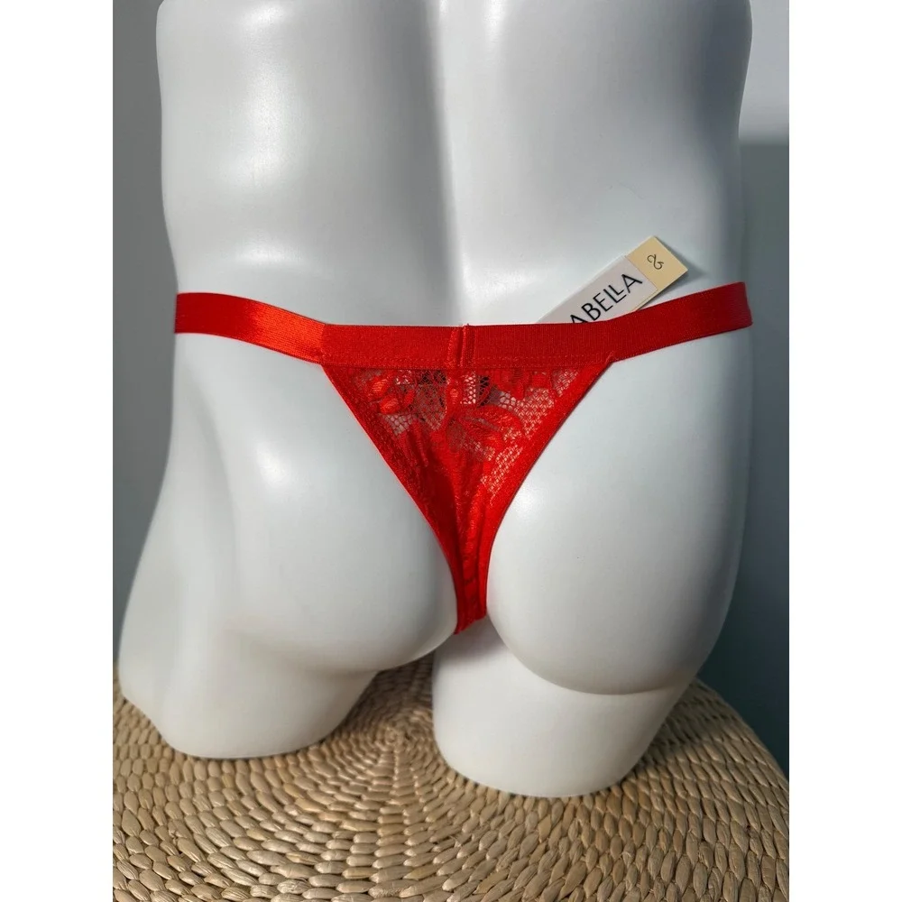Cosabella‎ Never Say Never Men's Italian Lace Thong Sicilian Orange Size L